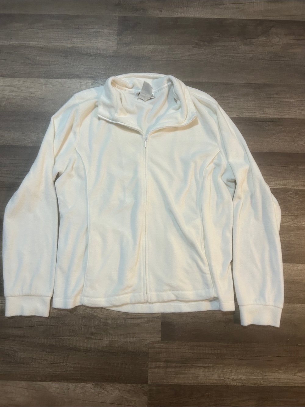 Talbots Women’s Jacket Cream Full-Zip Lightweight Fleece - Size XL